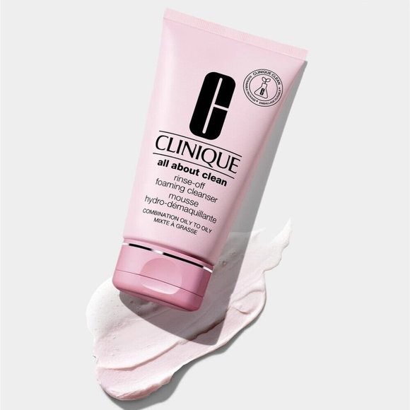 CLINIQUE All About Clean Rinse-Off Foaming Cleanser, 5oz Full Size - Picture 2 of 4